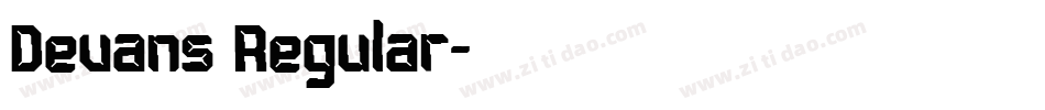 Devans Regular字体转换